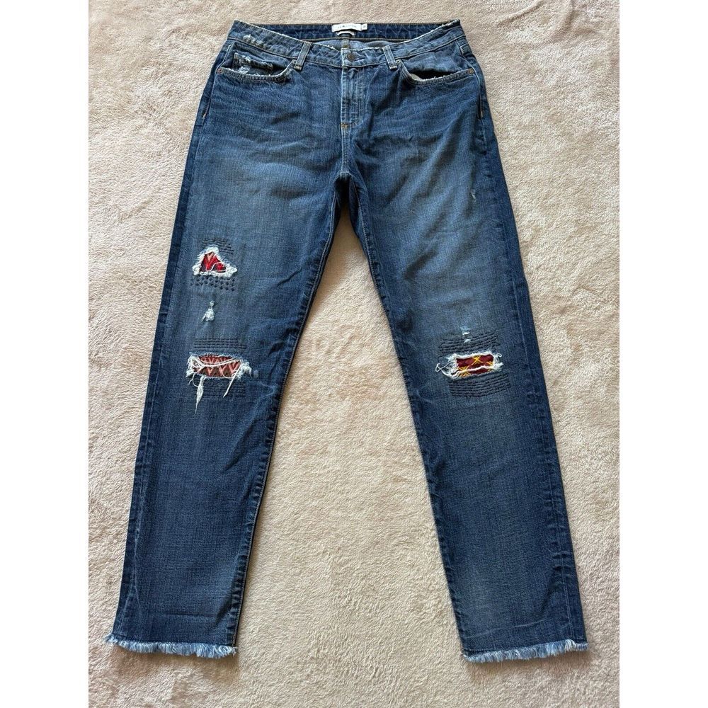 MM Vintage Raw Hem Distressed Boyfriend Jeans ~ Size 28/6
